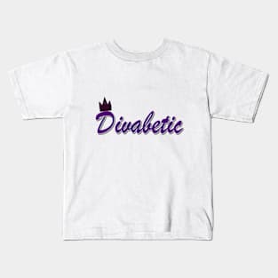 Divabetic Purple Kids T-Shirt